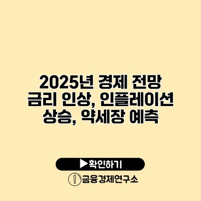 2025년 경제 전망 금리 인상, 인플레이션 상승, 약세장 예측
