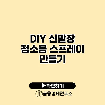 DIY 신발장 청소용 스프레이 만들기