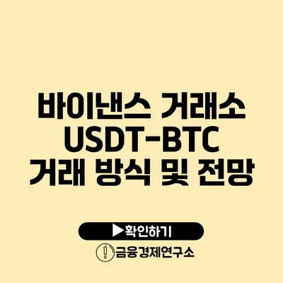 바이낸스 거래소 USDT-BTC 거래 방식 및 전망