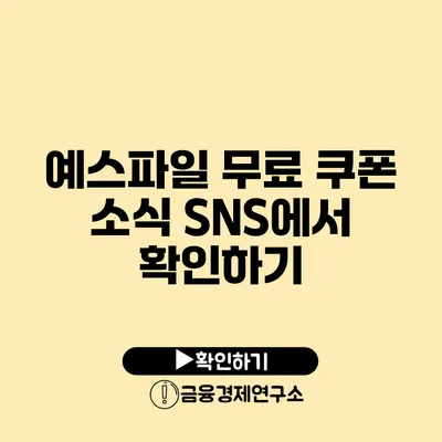 예스파일 무료 쿠폰 소식 SNS에서 확인하기