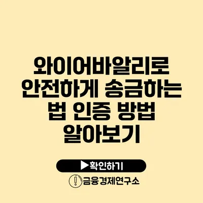 와이어바알리로 안전하게 송금하는 법: 인증 방법 알아보기