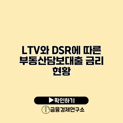 LTV와 DSR에 따른 부동산담보대출 금리 현황