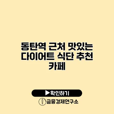 동탄역 근처 맛있는 다이어트 식단 추천 카페