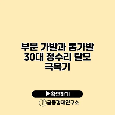 부분 가발과 통가발 30대 정수리 탈모 극복기