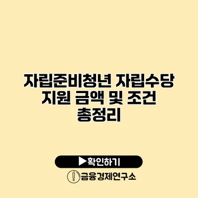 자립준비청년 자립수당 지원 금액 및 조건 총정리