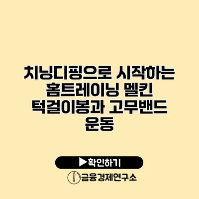 치닝디핑으로 시작하는 홈트레이닝 멜킨 턱걸이봉과 고무밴드 운동